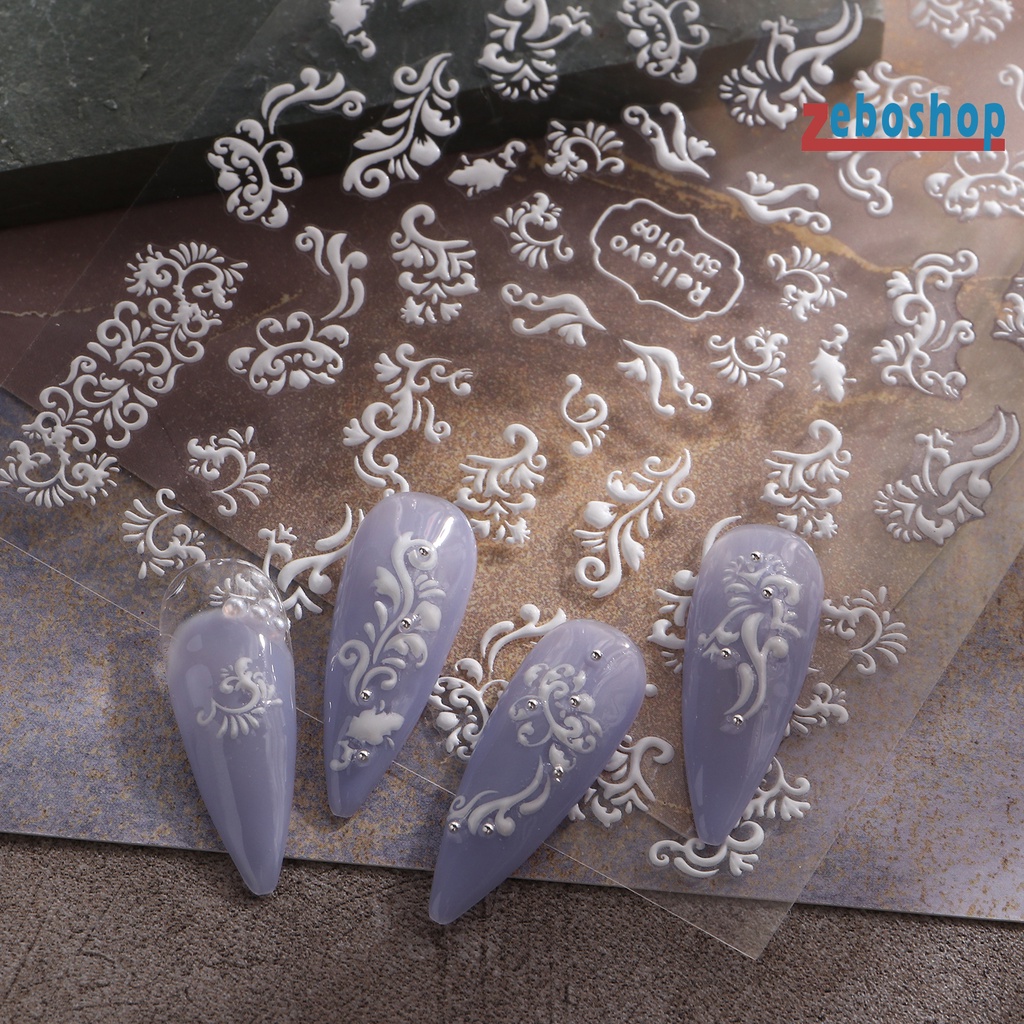 Sticker Dán Móng Tay Nghệ Thuật Tự Dính Tạo Hiệu Ứng 3D Không Phai Phong Cách Nhật Bản