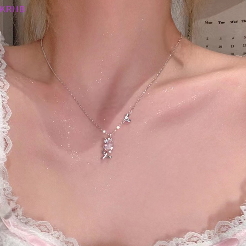 Vòng Cổ Choker Màu Bạc Mặt Hoa Tulip Đính Đá Thời Trang Cho Nữ Mới