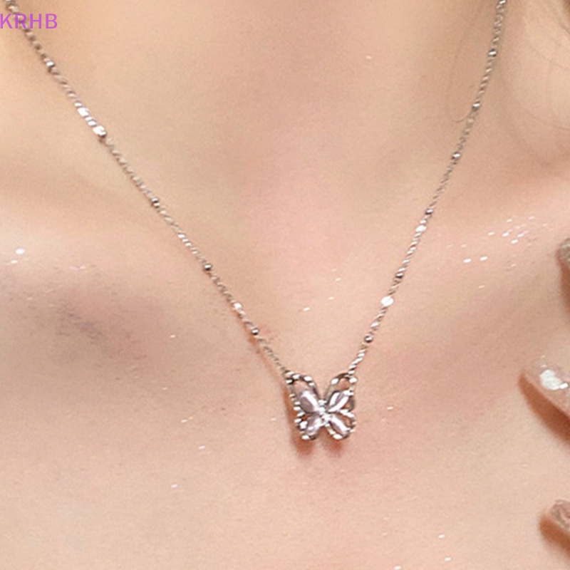 Vòng cổ Mặt Hình Bướm Đính Đá Lấp Lánh Thời Trang Dành Cho Nữ Mới