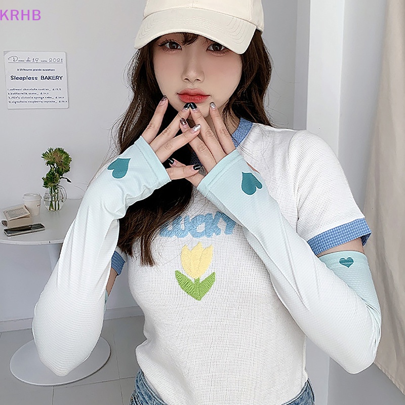 Găng Cánh Tay Chống Nắng Tia UV Bằng Lụa Lạnh Bảo Vệ An Toàn Cho Nam Và Nữ Mới