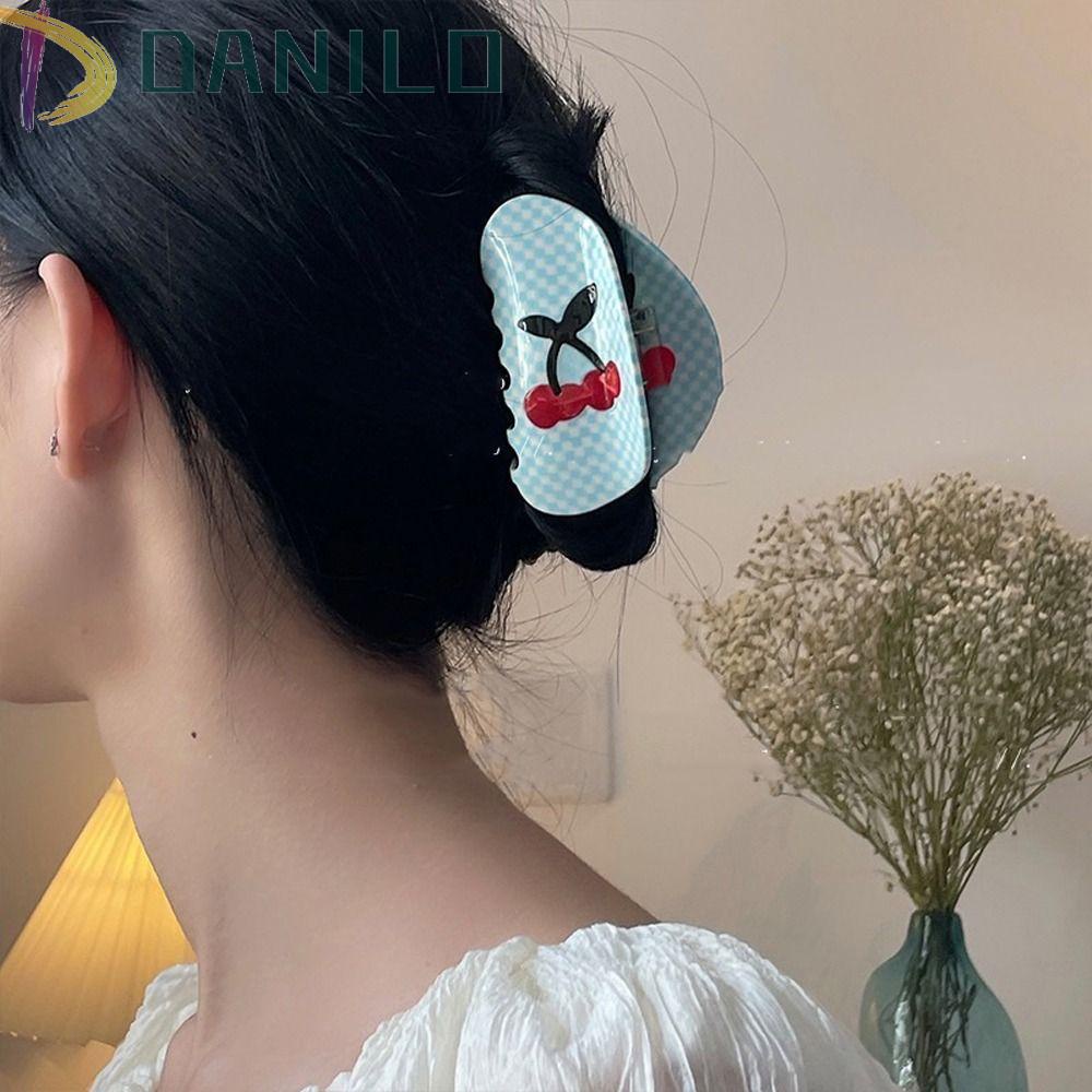 Kẹp Tóc Hình Trái Cây Kẻ Sọc Thời Trang Hàn Quốc Cho Nữ