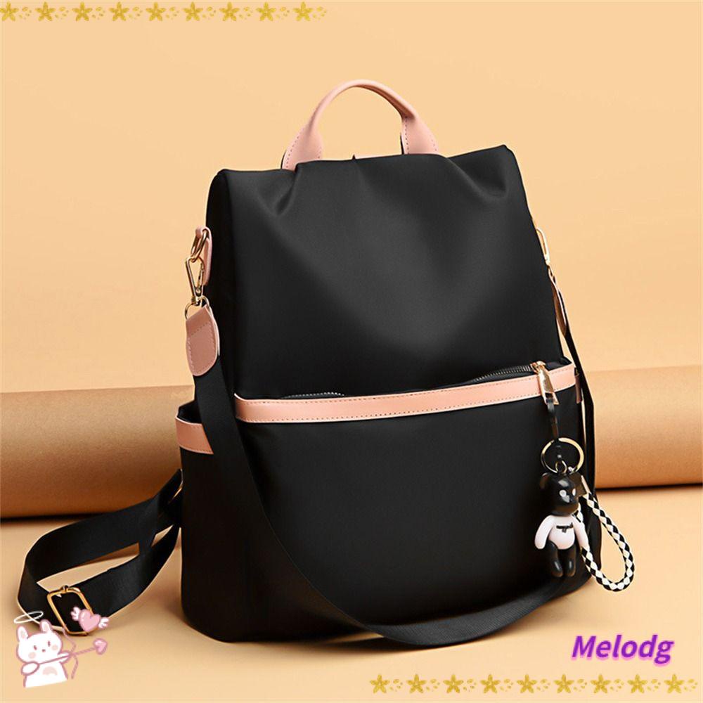 Ba Lô Đi Học Mềm Mại Phối Khóa Kéo Xinh Xắn Dành Cho Nữ