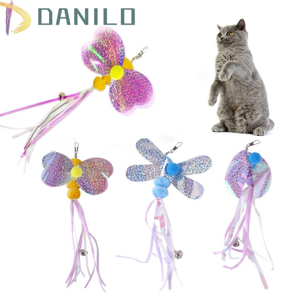 Gậy Đồ Chơi Hình Bướm Và Bọ Rùa Có Chuông Thay Thế Dành Cho Mèo Cưng