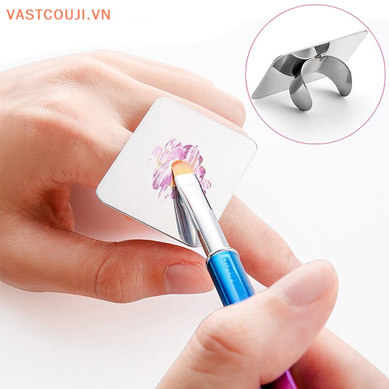 Bộ Bảng Trộn Màu Trang Điểm Móng Tay Bằng Thép Không Gỉ VASTJI