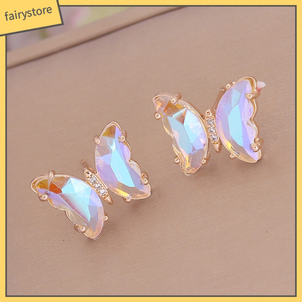 1 Đôi Bông Tai Hình Bướm Màu Sắc Ngọt Ngào Lâu Trôi