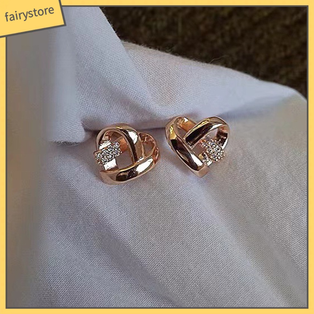 1 Đôi Bông Tai Hình Thánh Giá Đính Đá Thời Trang Dành Cho Nữ