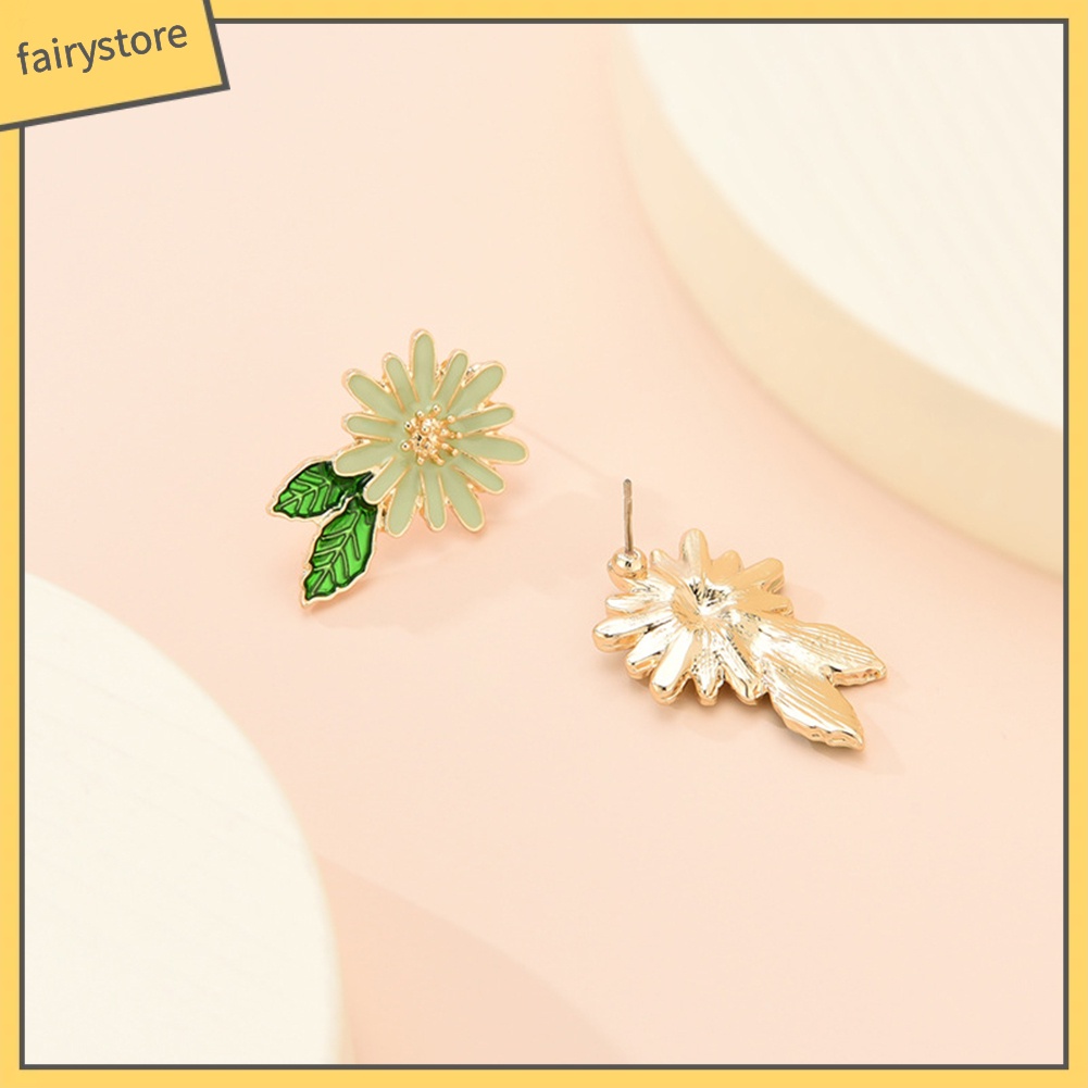 Bông Tai Hình Hoa Bằng Hợp Kim Tráng Men Thời Trang Cho Nữ