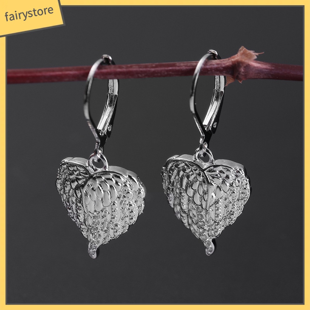 Bông Tai Hình Trái Tim Đính Đá Thời Trang Dành Cho Nữ