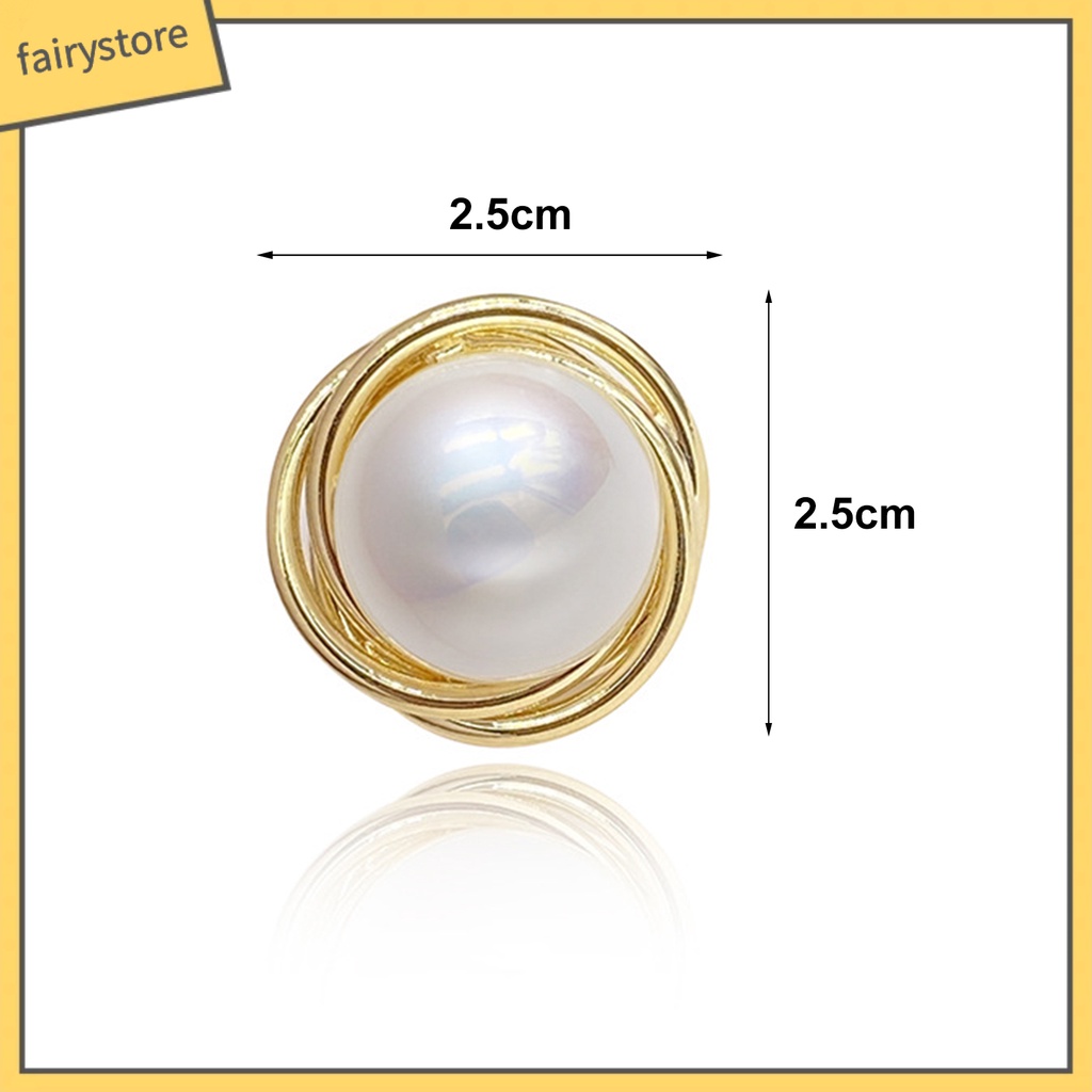 1 Đôi Bông Tai Ngọc Trai Giả Mạ Điện Phong Cách Hàn Quốc
