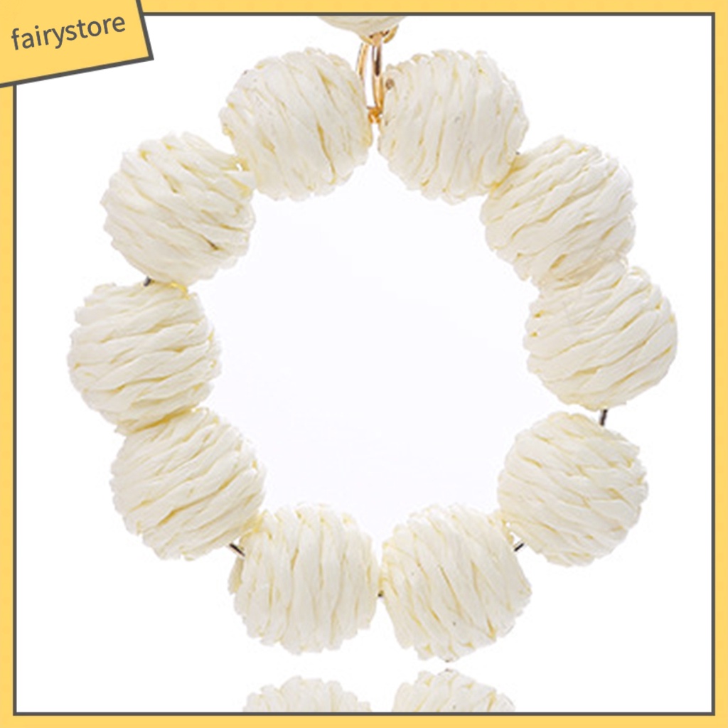 1 Đôi Bông Tai Hình Tròn Phong Cách Bohemian Dành Cho Nữ