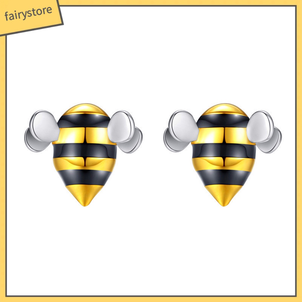 1 Đôi Bông Tai Hình Con Ong Bằng Hợp Kim Thời Trang Dành Cho Nữ
