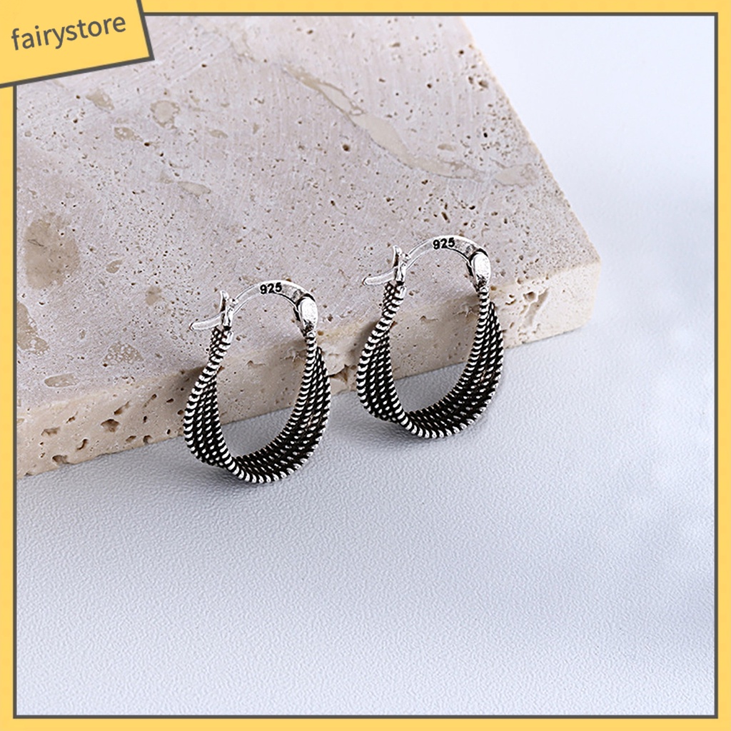 [FRO] 1 Bông Tai Mạ Xoắn Phong Cách Hàn Quốc Cho Nữ Dự Tiệc Cưới