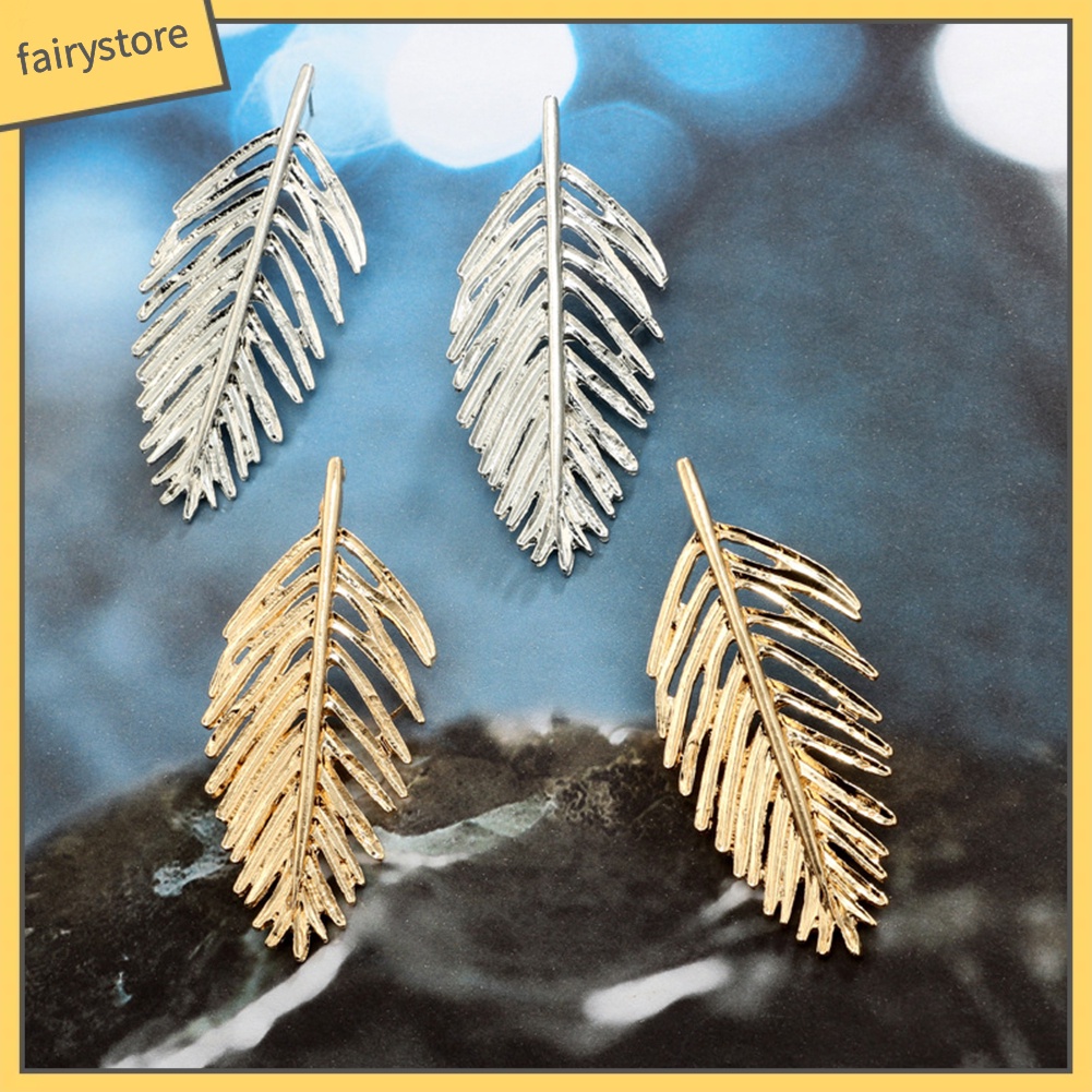 Bông Tai Hình Chiếc Lá Phong Cách Vintage Dành Cho Nữ