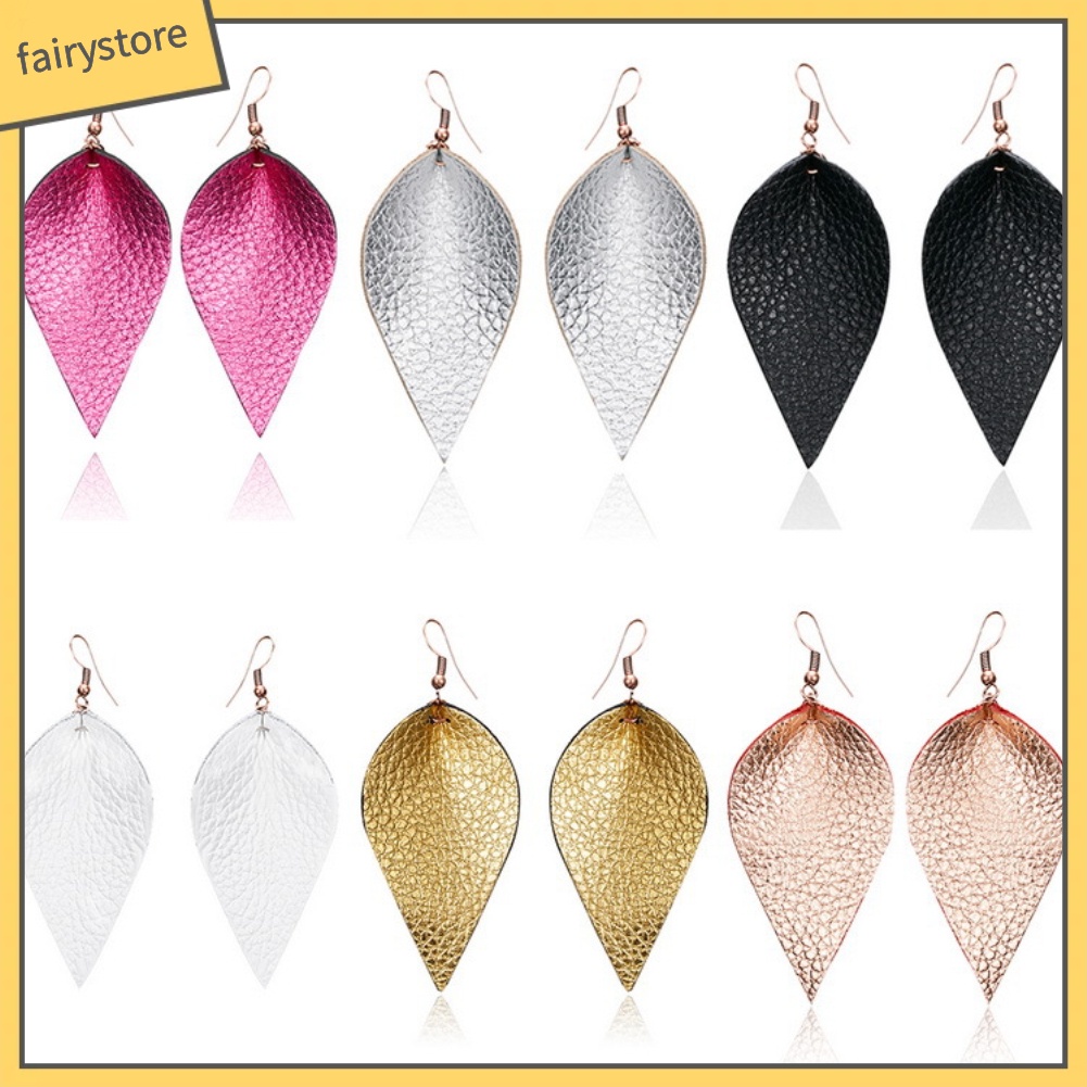 Bông Tai Móc Hình Giọt Nước Họa Tiết Da Báo / Hình Giọt Nước Thời Trang Cho Nữ