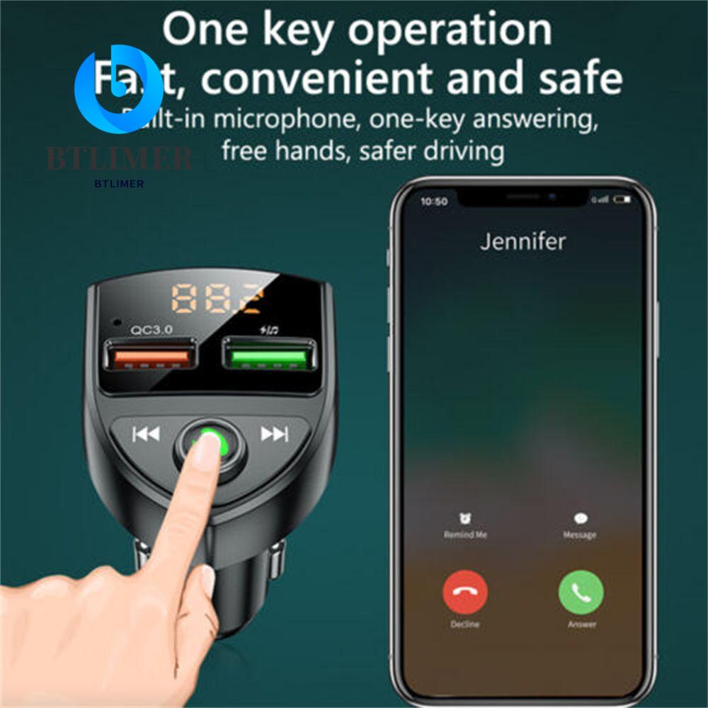 Bộ SạC Nhanh BTLIMER Bluetooth FM KèM Phụ KiệN Chuyên DụNg