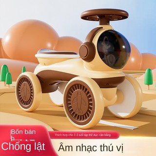 Xe scooter bốn bánh có đèn và nhạc cho bé 1-3 tuổi