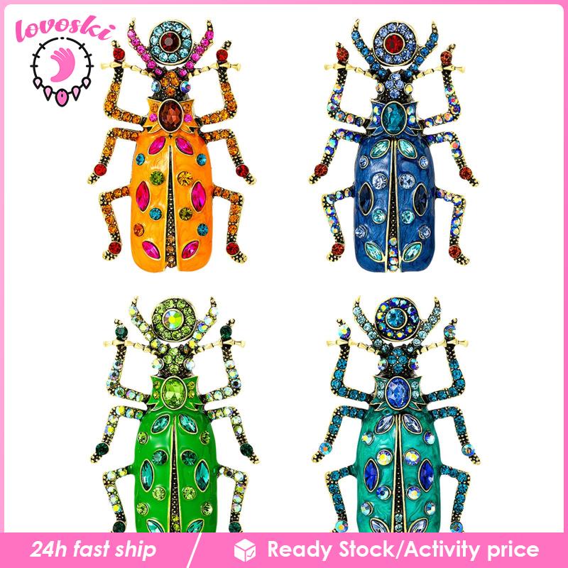 Ghim Cài Áo Hình Bọ Cánh Cứng Đính Đá Dễ Thương