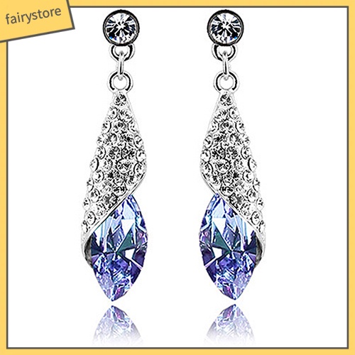 Bông Tai Đính Đá Lấp Lánh Thời Trang Dành Cho Nữ