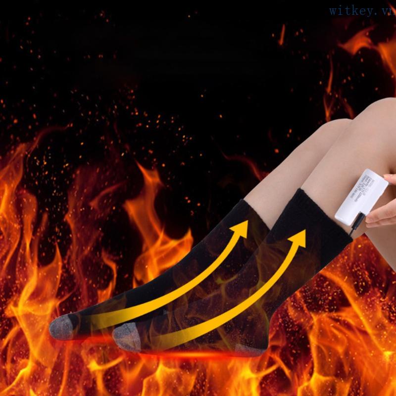 Vớ Cotton Giữ Ấm Mùa Đông Có Thể Điều Chỉnh 3 Mức Nhiệt Độ 3 7V Dành Cho Nam Nữ