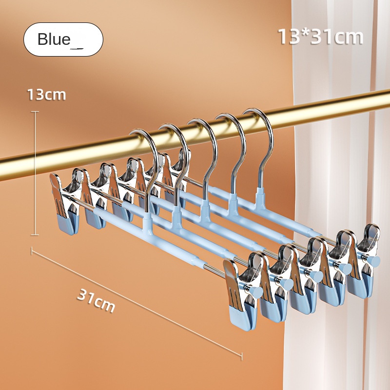 🎊11.11🎊Bộ 10 Thanh treo móc quần áo Chống Trượt Bằng Thép Không Gỉ 31x2x13cm