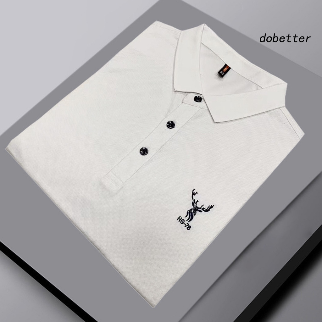 Áo Thun Tay Ngắn Cổ Bẻ Cài Nút Mềm Mại Co Giãn Thời Trang Đường Phố Mùa Hè Cho Nam