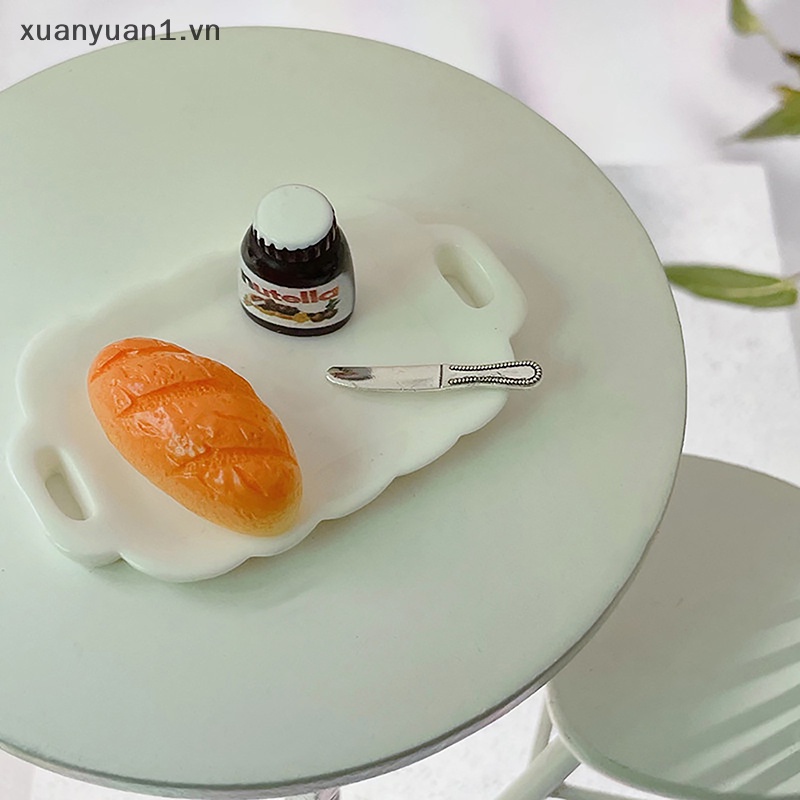 Set 4 Dĩa Ăn Bánh Mì / Hạt Dẻ / Thực Phẩm Mini Trang Trí Nhà Búp Bê