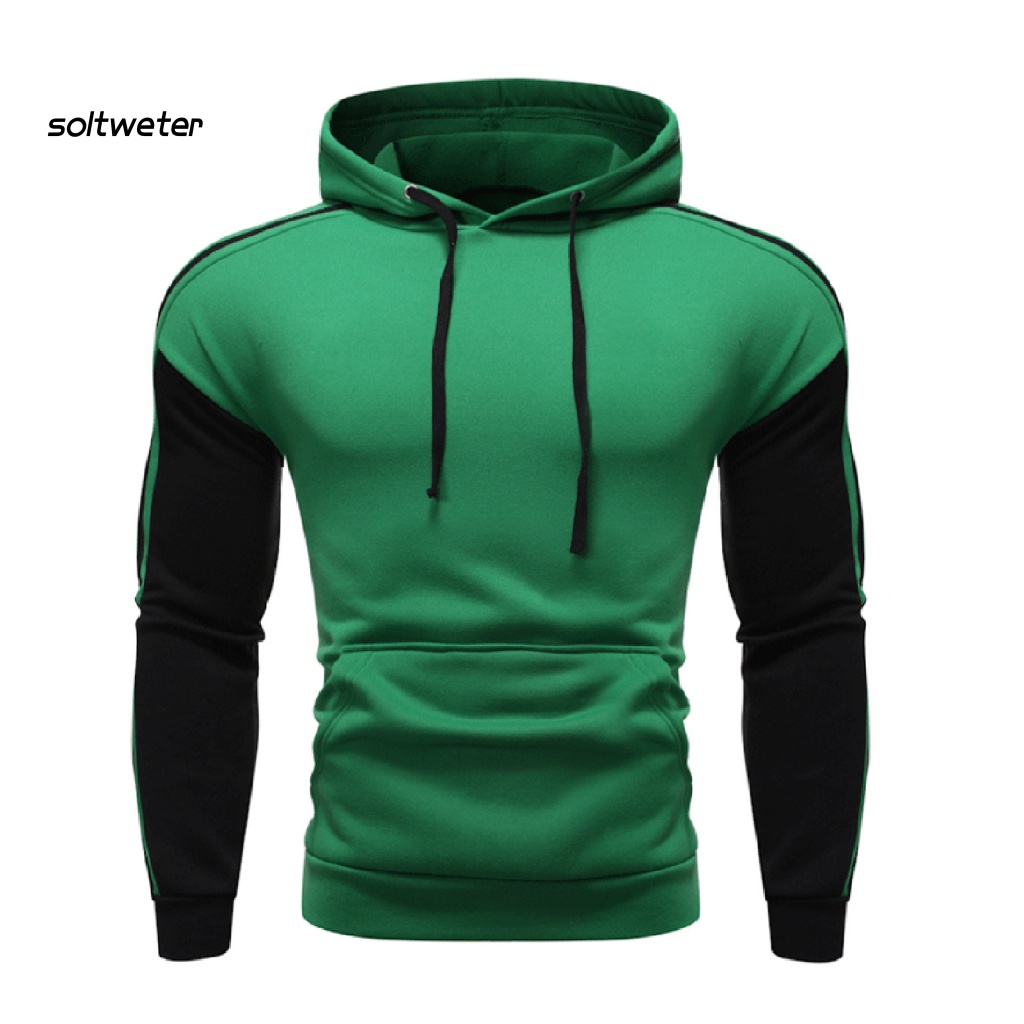 Áo Hoodie Màu Sắc Đơn Giản Giữ Ấm Cho Nam