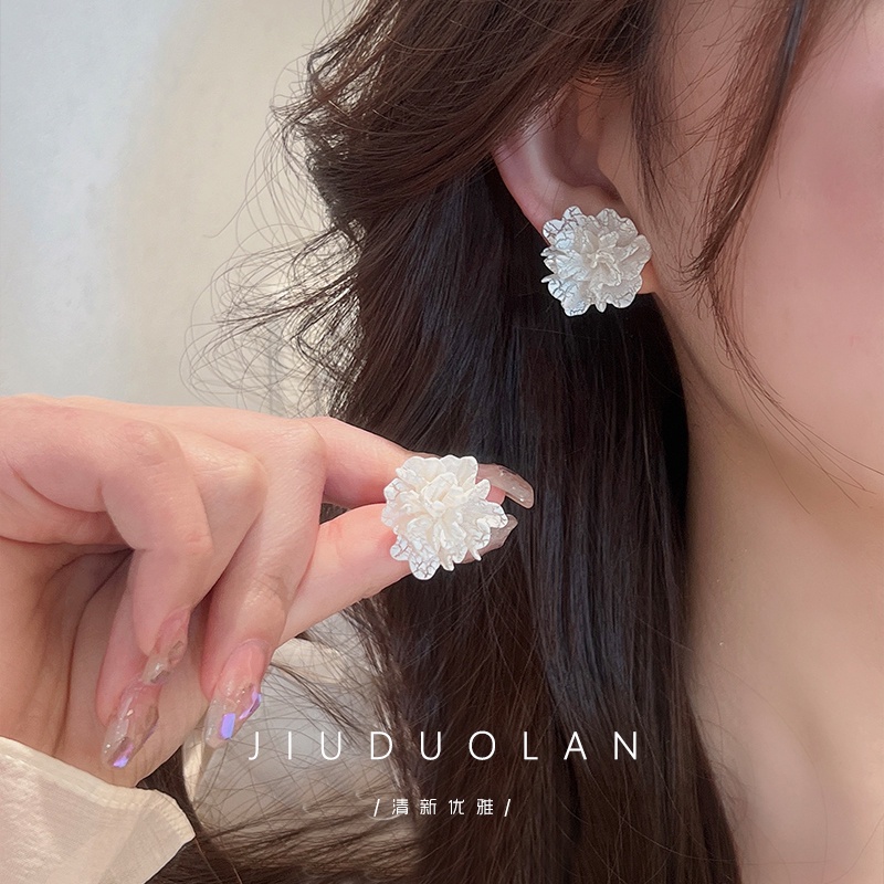 Bông Tai Bạc Cao Cấp Hình Hoa Thời Trang Xuân Hè Mới Cho Nữ