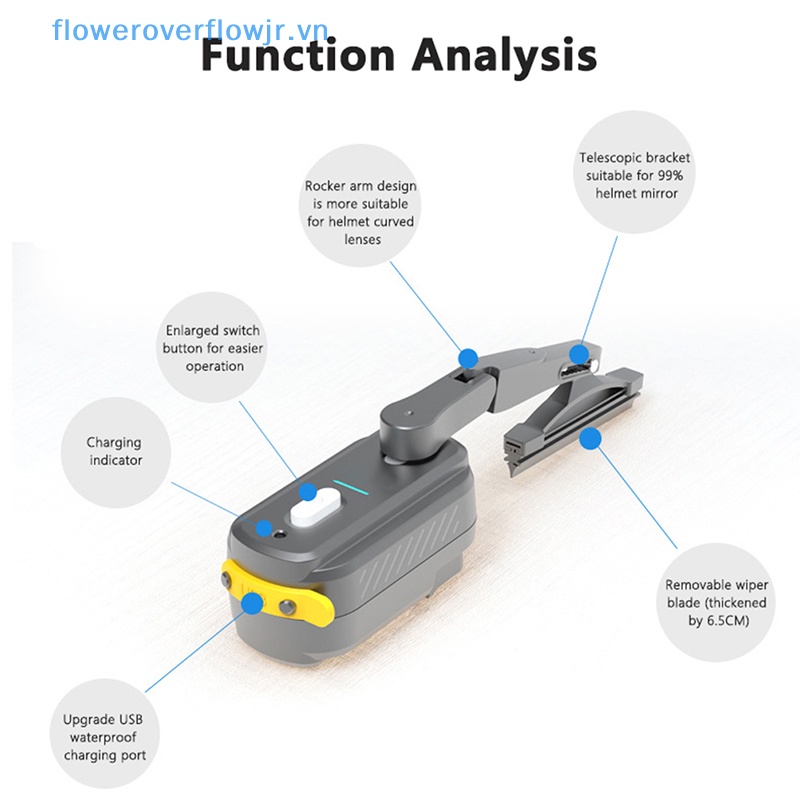 Mũ Bảo Hiểm Xe Máy Chống Nước Có Thể Sạc Lại Tiện Dụng
