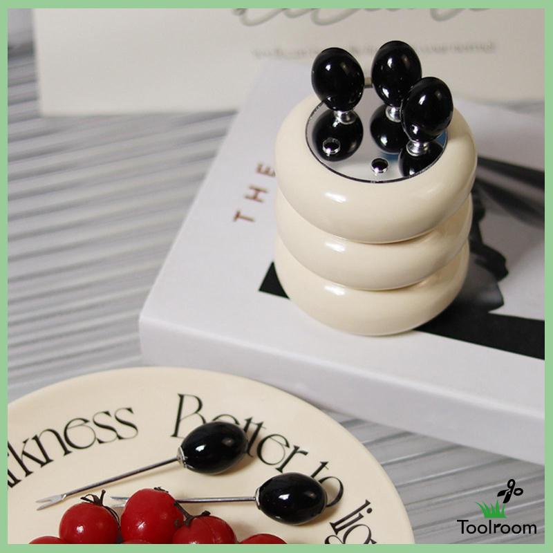 Nĩa Ăn Trái Cây Kèm Hũ Đựng Cho Nhà Bếp