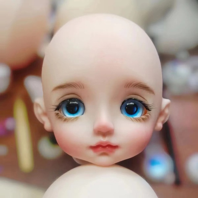Đầu Búp Bê bjd Trang Điểm 1 / 6 Có Khớp Nối diy Mới
