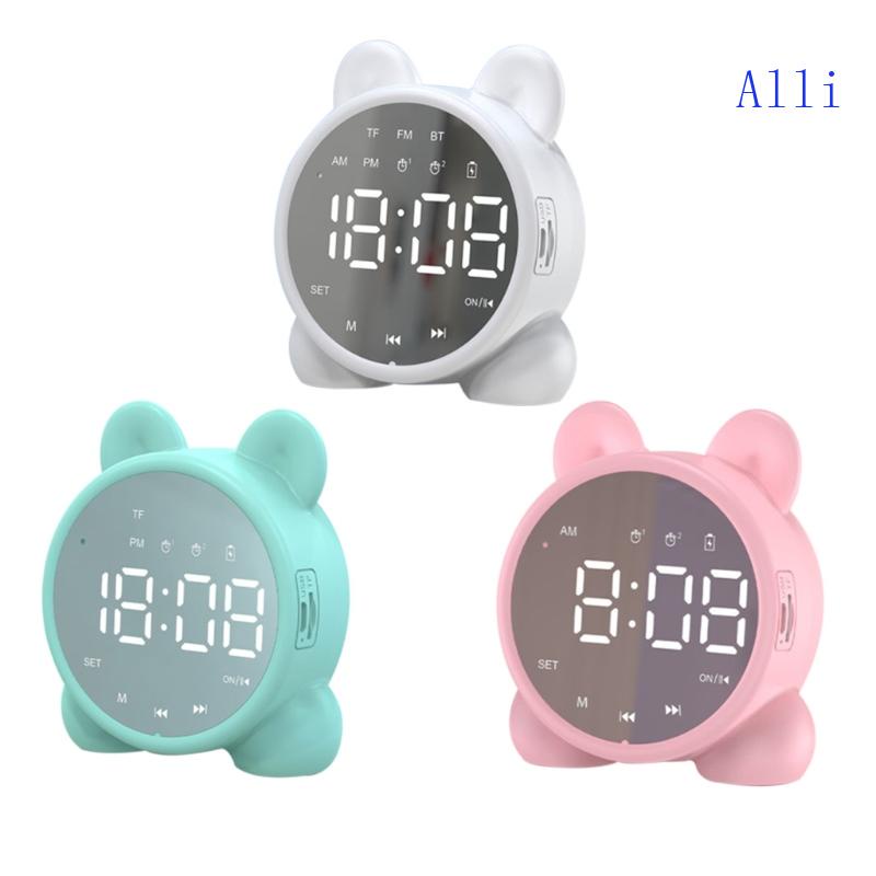 Alli Đồng Hồ Báo Thức Bluetooth Kỹ Thuật Số Màn Hình LCD Báo Thức Cho Trẻ Em
