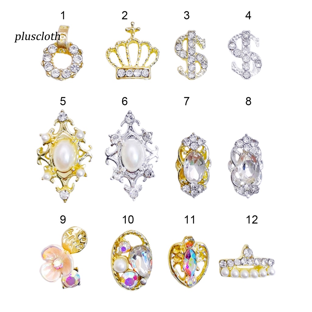 Túi 10 Hạt Đá 3D Nhiều Hình Dạng Trang Trí Móng Tay