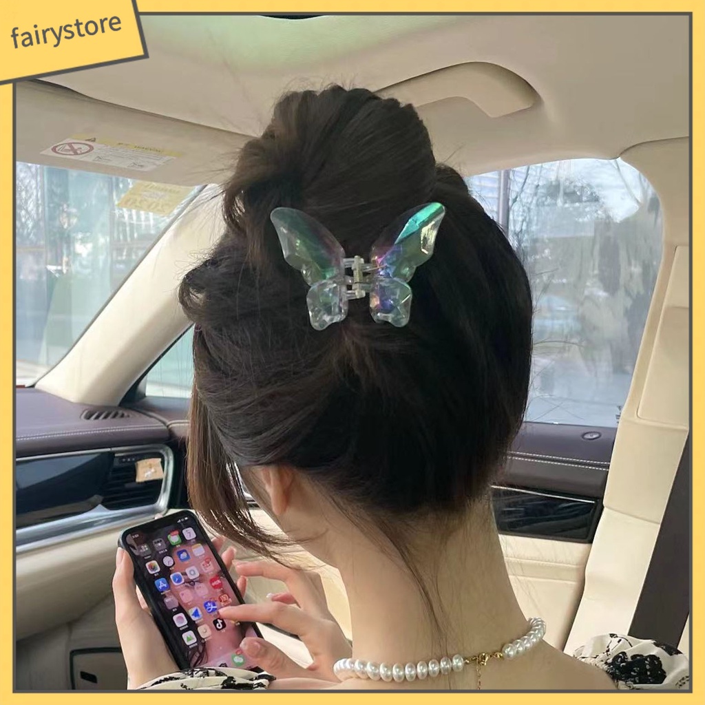 Kẹp Càng Cua Bằng Acrylic Trong Suốt Chống Trượt Tạo Kiểu Tóc