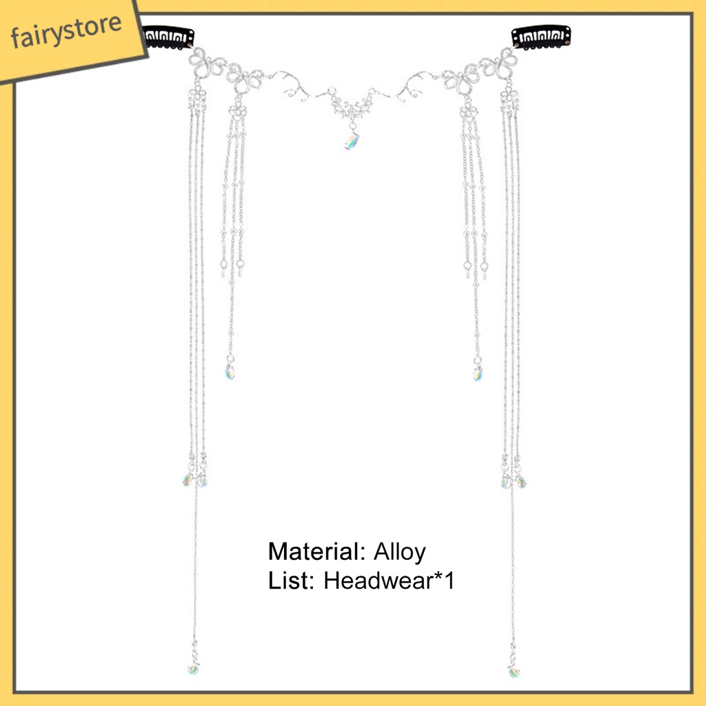 Cài Tóc Chuỗi Hạt Phối Tua Rua Phong Cách Cổ Điển Thanh Lịch Dành Cho Nữ