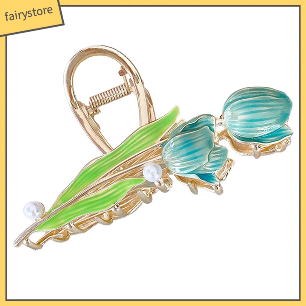 [FRO] Kẹp Tóc Càng Cua Tạo Kiểu Tóc Hoa Tulip Viền Mịn Màng Tinh Tế Cao Cấp Phong Cách Ngọt Ngào Sang Trọng Cho Nữ