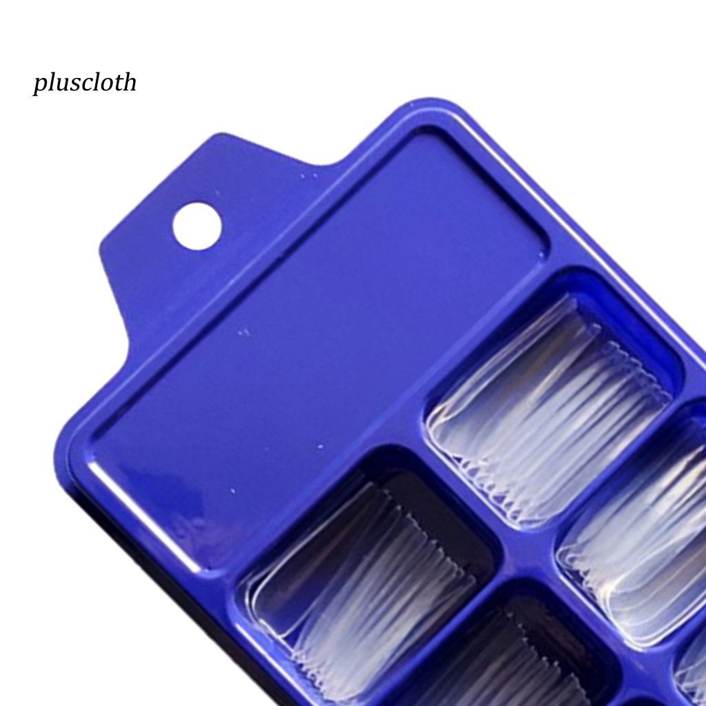 Bộ 100 Móng Tay Giả Trong Mờ Không Cần Keo Dán Thời Trang