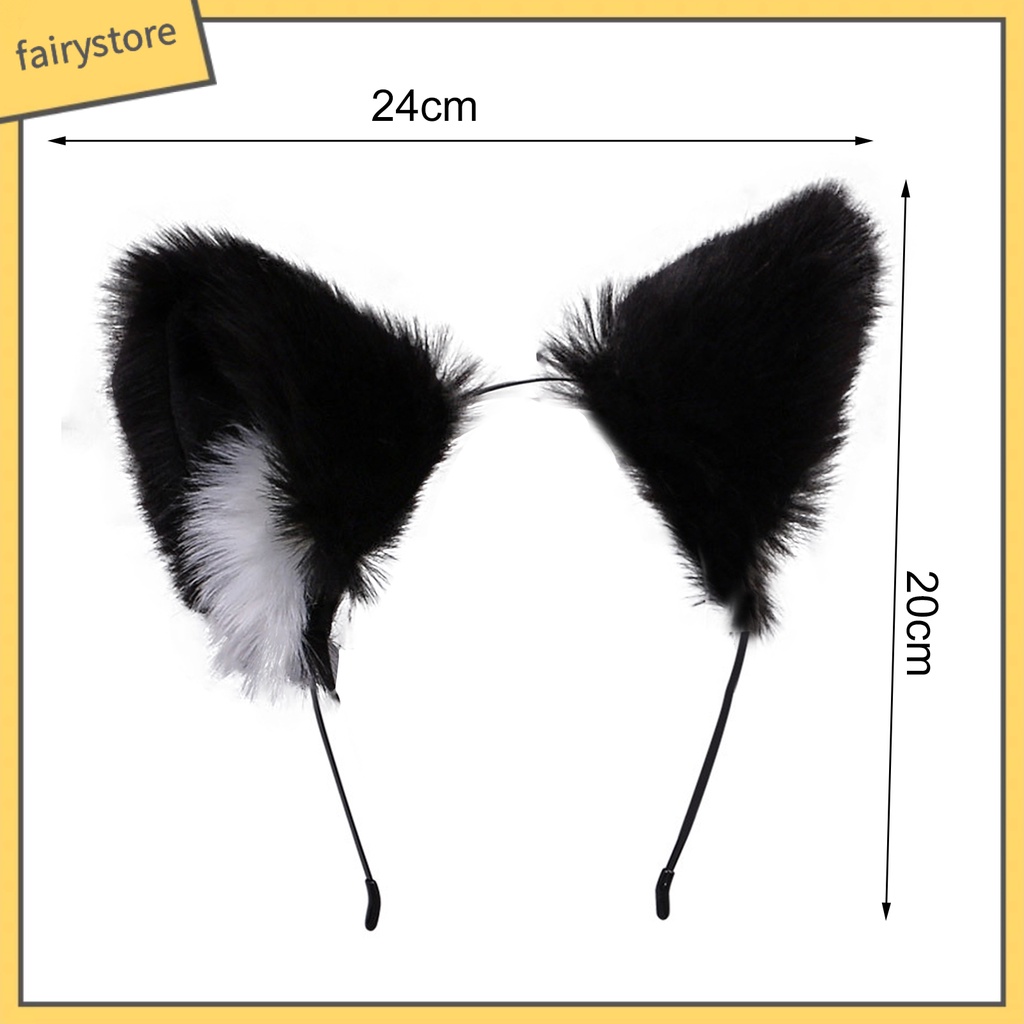 Băng Đô Tai Mèo Lông Xù Tinh Tế Dùng Hóa Trang Tiệc Tùng