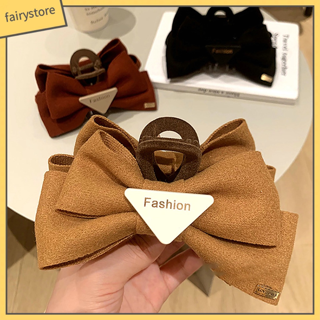 Kẹp Tóc Nơ Vải Hai Mặt Phong Cách Hàn Quốc Cho Nữ