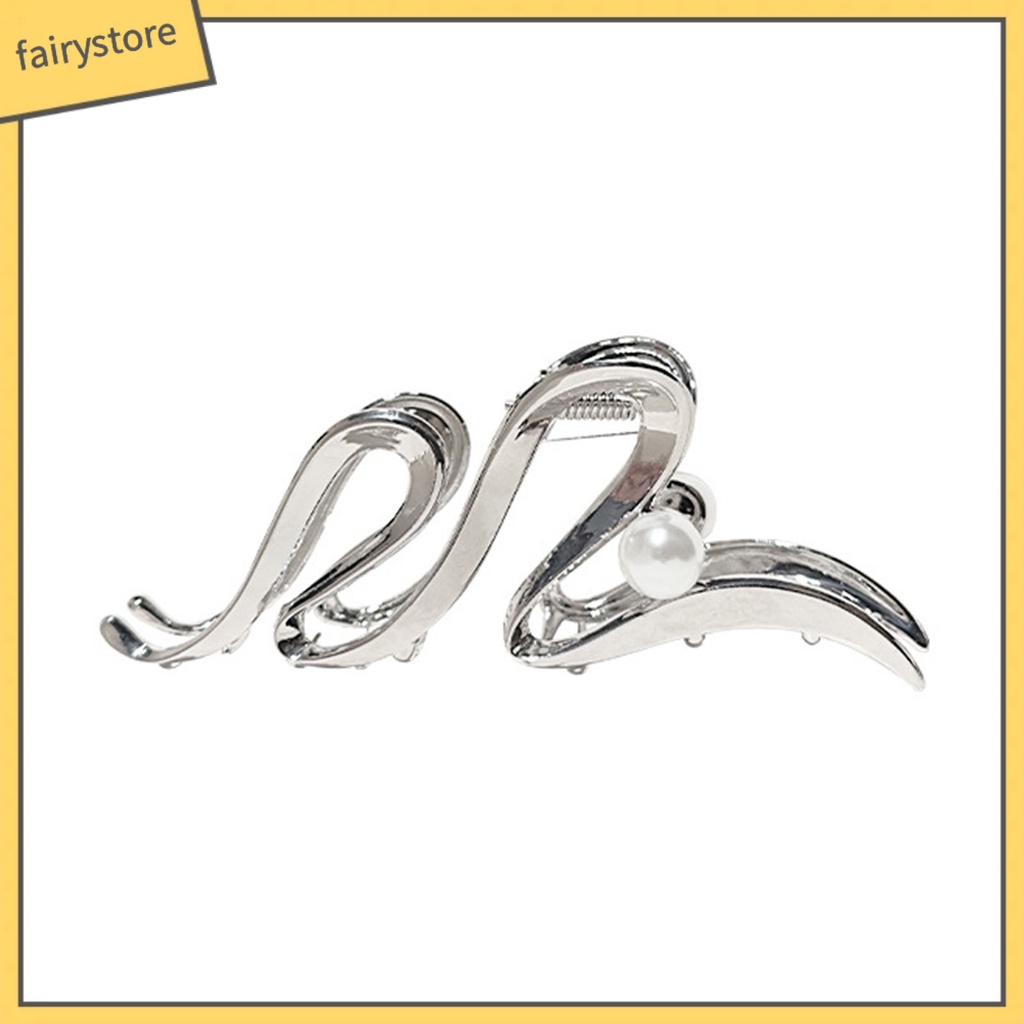 [FRO] Kẹp Tóc Càng Cua Đính Ngọc Trai Giả Màu Trơn Trang Trí Tóc Trơn Mượt Phong Cách Bland Cao Cấp Cho Nữ