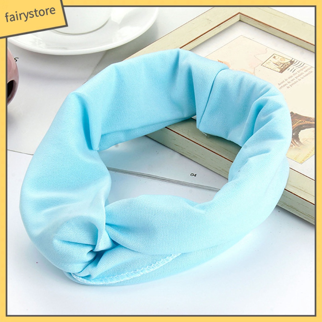 Băng Đô Vải Co Giãn Màu Trơn Bắt Mắt Dành Cho Nữ