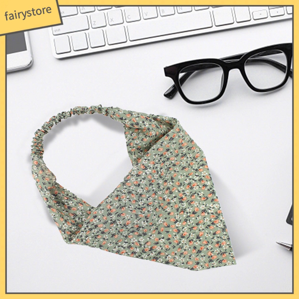 Băng Đô Cài Tóc Co Giãn Bằng Polyester In Họa Tiết Hoa Thời Trang Mùa Hè Cho Nữ