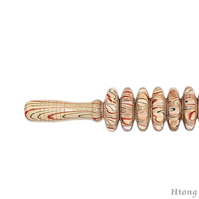 Dụng Cụ Lăn Mát Xa Cơ Bụng / Cơ / Đùi / Chân Cầm Tay 9 Bánh Xe Bằng Gỗ Chuyên Nghiệp Đa Năng Thích Hợp Làm Quà Tặng Cho Nam Và Nữ