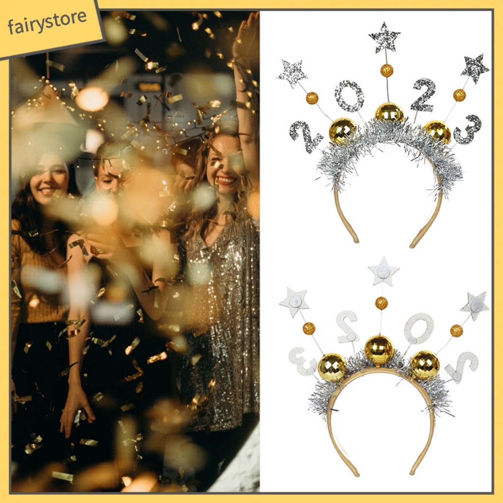 Băng Đô Cài Tóc Co Giãn Chống Trượt Trang Trí Năm Mới