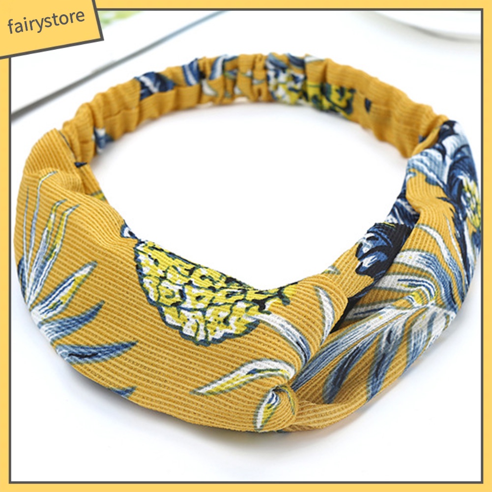 Băng Đô Cài Tóc Co Giãn In Họa Tiết Thời Trang Cho Nữ