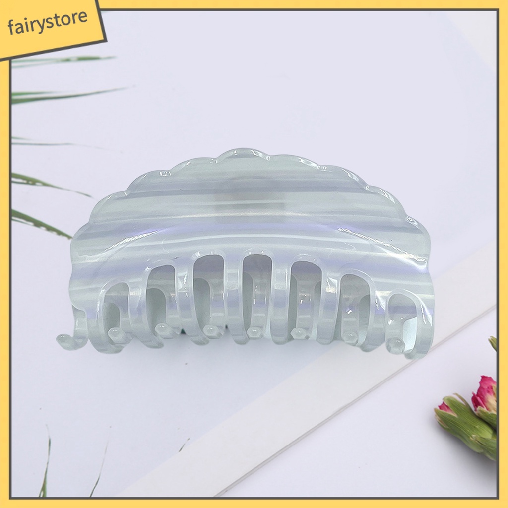 Kẹp Tóc Càng Cua Lớn Không Trượt Viền Rỗng Trơn Trang Trí Cổ Điển