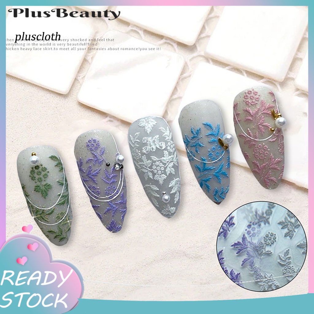 1 Bộ Miếng Dán Móng Tay Nghệ Thuật Tự Dính Hiệu Ứng 3D Không Mùi Lâu Trôi