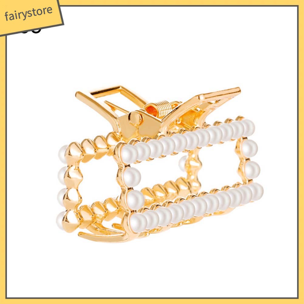 Kẹp Tóc Đính Đá Ngọc Trai Nhân Tạo Thời Trang Dành Cho Nữ Giá Đỡ