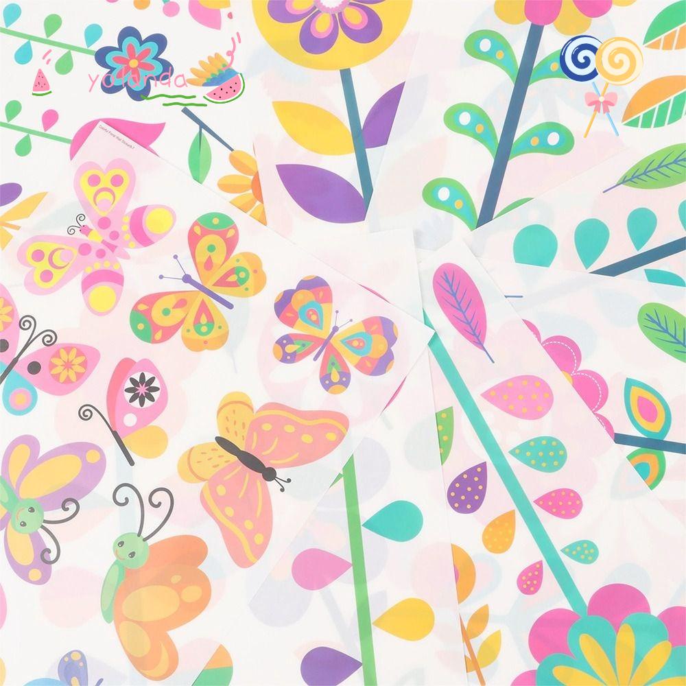 Bộ 62 Miếng Dán Viền Lò Xo Cắt Hình Hoa Cho Lớp Học