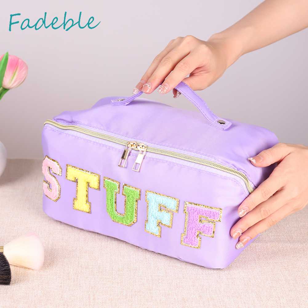 Túi Đựng Mỹ Phẩm Bằng Nylon Sức Chứa Lớn Tiện Dụng Cho Nữ